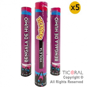 BENGALA DE HUMO VIOLETA BOMBUCHA x 5 UNIDADES